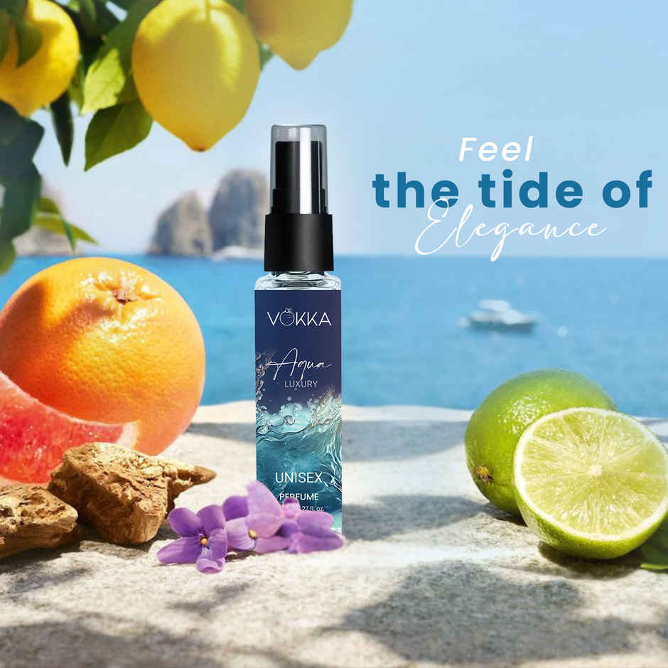 Vokka Pocket Perfume Aqua Unisex Long Lasting Aqua Woody Musky