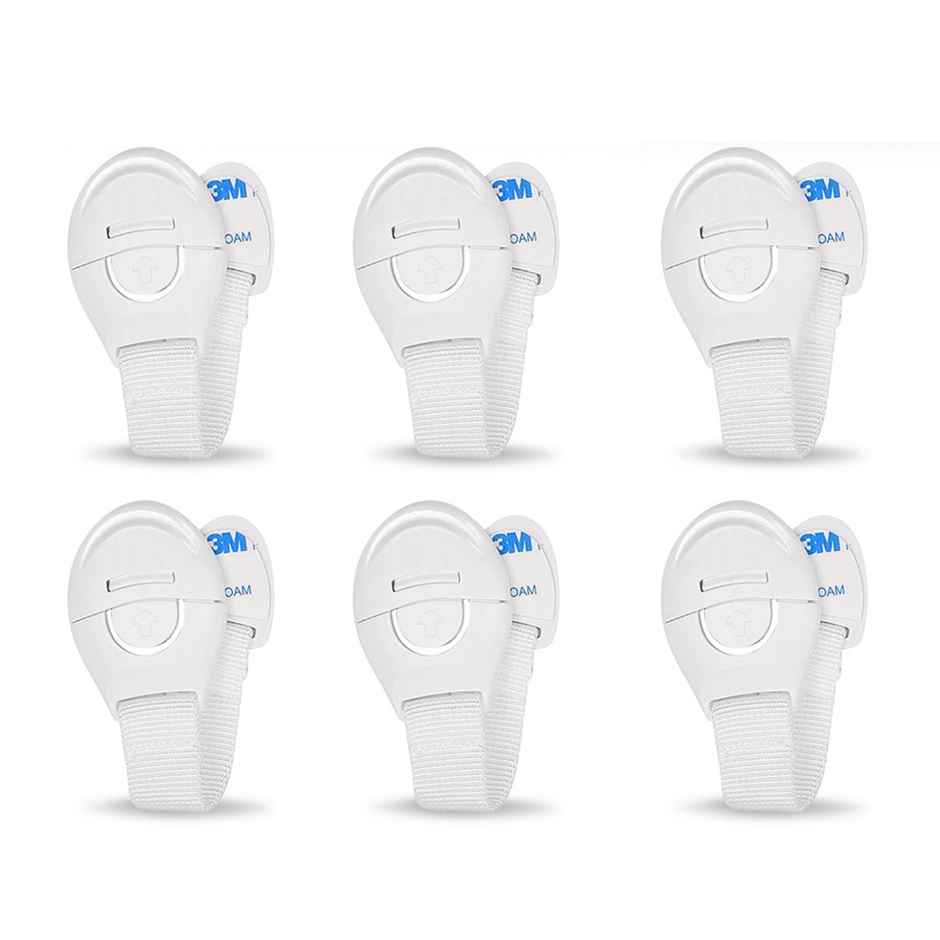 BabyPro Safety Latch for Furniture Cabinets, Drawers | White