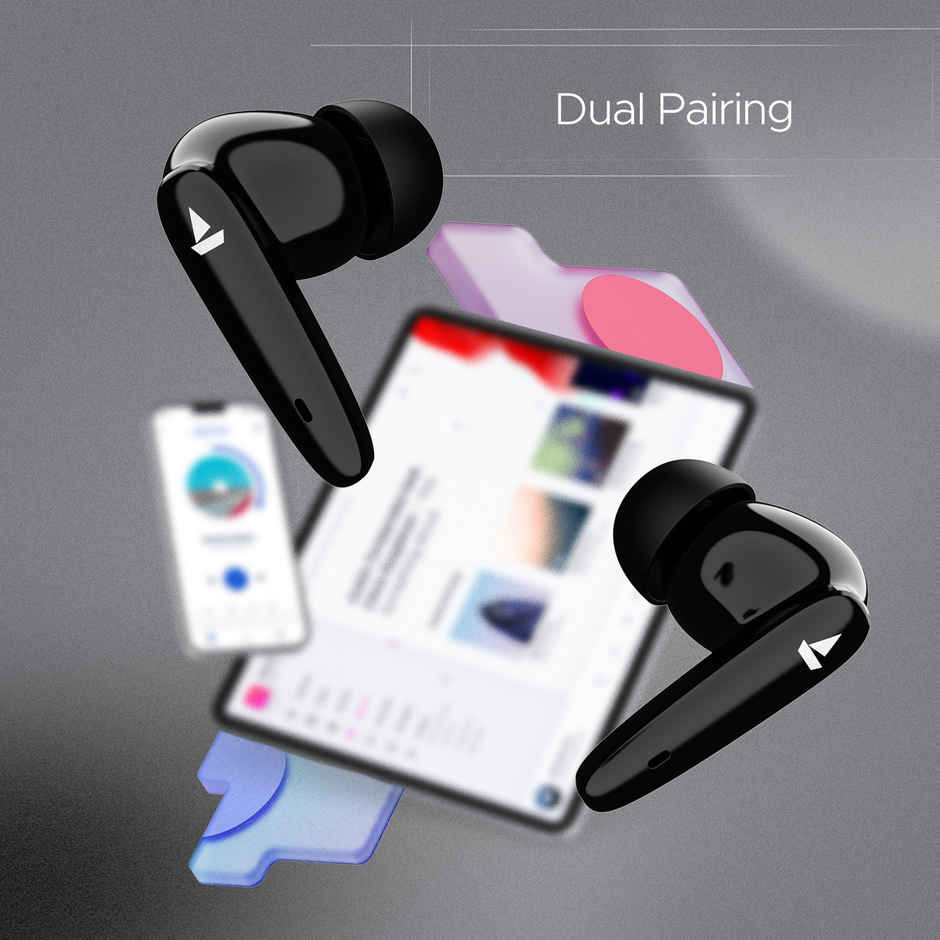 boAt Airdopes 161 Pro TWS Earbuds w/ 50H Playtime, ASAP Charge & Multi-Point Connectivity (Sleek Black)