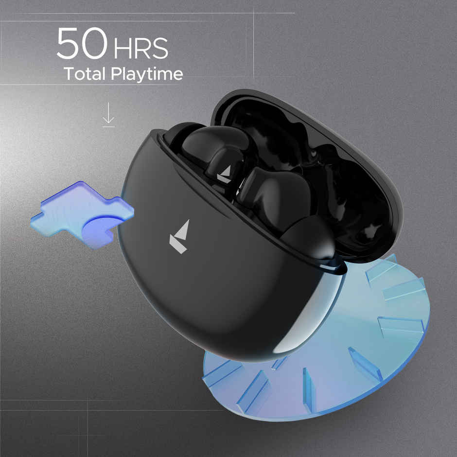 boAt Airdopes 161 Pro TWS Earbuds w/ 50H Playtime, ASAP Charge & Multi-Point Connectivity (Sleek Black)