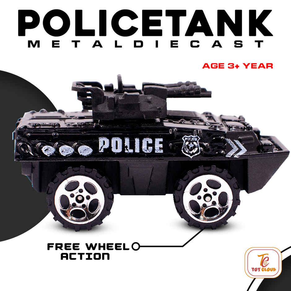 Toy Cloud Free Wheel Die Cast Metal Police Vehicle 1:64 Scale Model Vehicles Toys