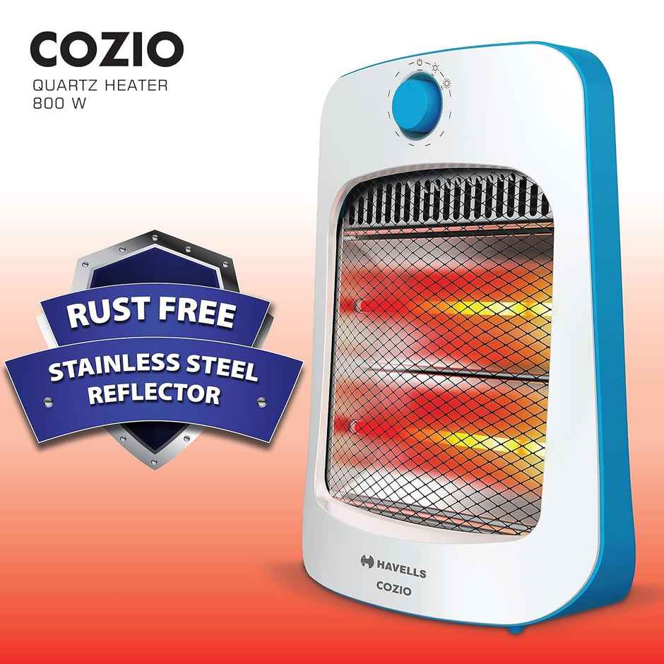 Havells Cozio Quartz Heater White And Blue 800 W