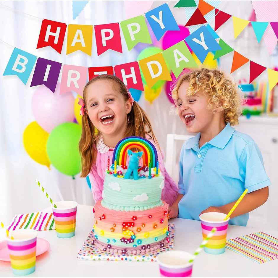 Party Propz Multicolour Happy Birthday Banner
