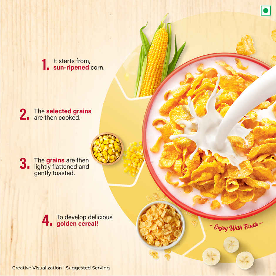 Kellogg'S Corn Flakes (1.2kg) & Amul Gold Full Cream Fresh Milk (Pouch) (500ml) Combo