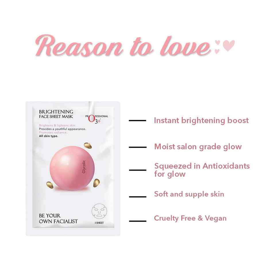 O3+ Facialist Brightening Face Sheet Mask With Glycolic