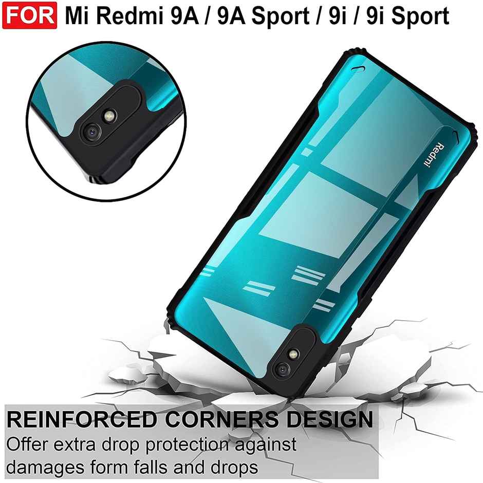 Zapcase Back Cover for Mi Redmi 9A, Redmi 9A Sport, 9i Sport | Matte-Black