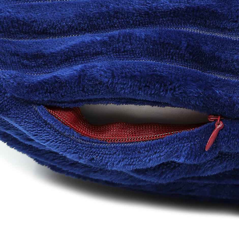 Status Ribbed Memory Foam Cushion 40 x 40 Cm - Blue