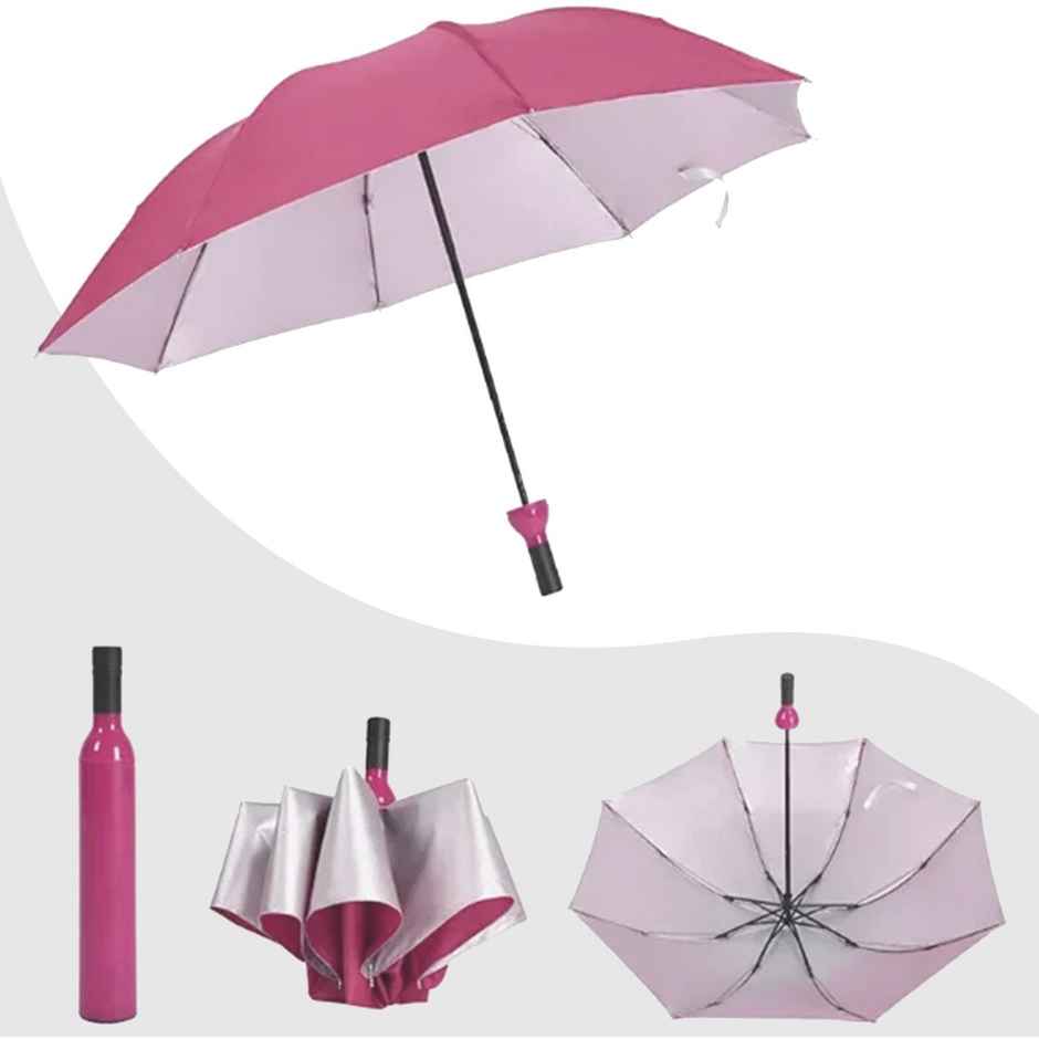 Party Propz Bottle Umbrella with hard case (Colour May Vary)