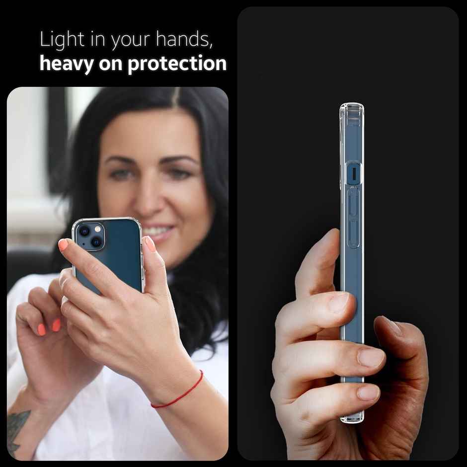 Kapaver Iphone 13 Back Cover Case | Hybrid - Crystal Clear