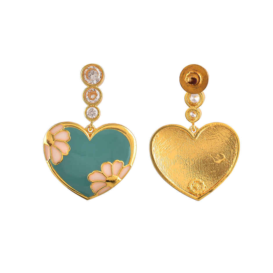 Voylla Valentine's Day Camellia Drop Earrings