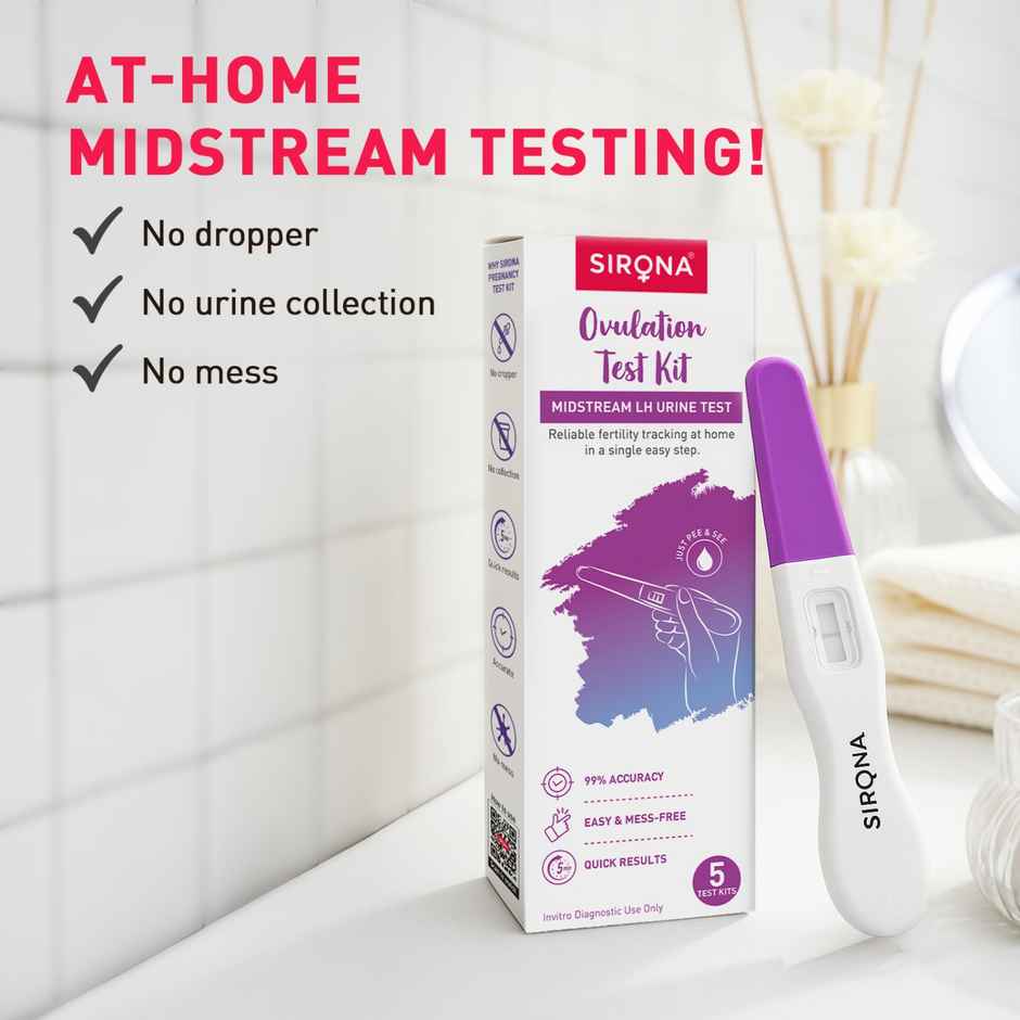 Sirona Midstream LH Urine Ovulation Test Kit