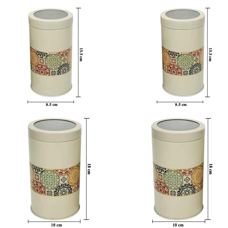 JARSOME Mandala Collection Rangoli Airtight Kitchen Container Set | Beige