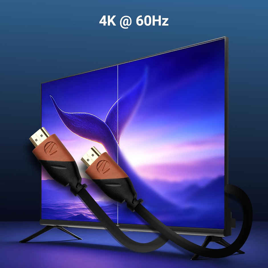 Zebronics HDMI 2.0 Cable, 3m, 4K/60Hz, 18Gbps, ARC, 3D, CEC, Male to Male HAA3020A