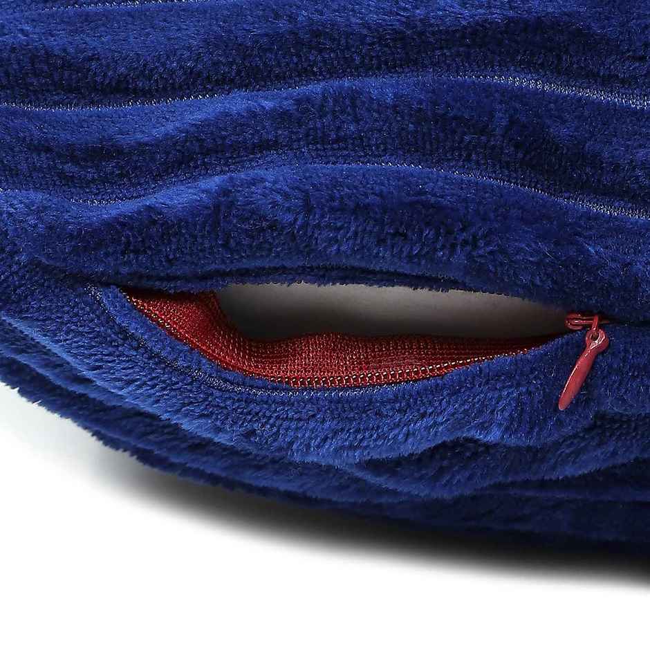 Status Ribbed Memory Foam Cushion 40 x 40 Cm - Blue