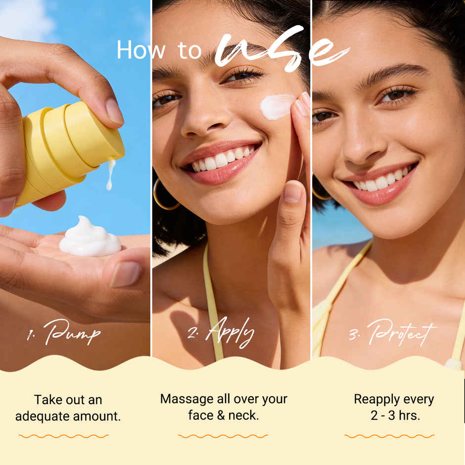 Aqualogica Glow+ Dewy Sunscreen SPF 50+ PA++++ with Anti Pollution Factor (APF) | Papaya & Vitamin C Combo