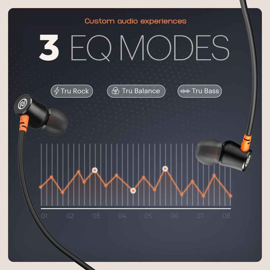 Noise Airwave Bluetooth Wireless Neckband Earphones with Mic - Midnight Blue