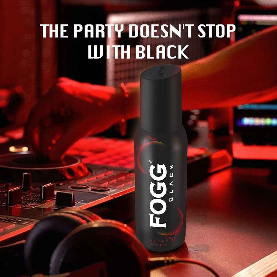 Fogg Black After Dark No Gas Long Lasting Perfume Deodorant Spray for Men and Women