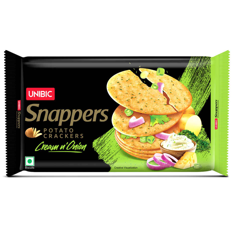 UNIBIC Snapper Cream And Onion Flavoured Crackers | Cholesterol-Free And Trans Fat-Free Combo