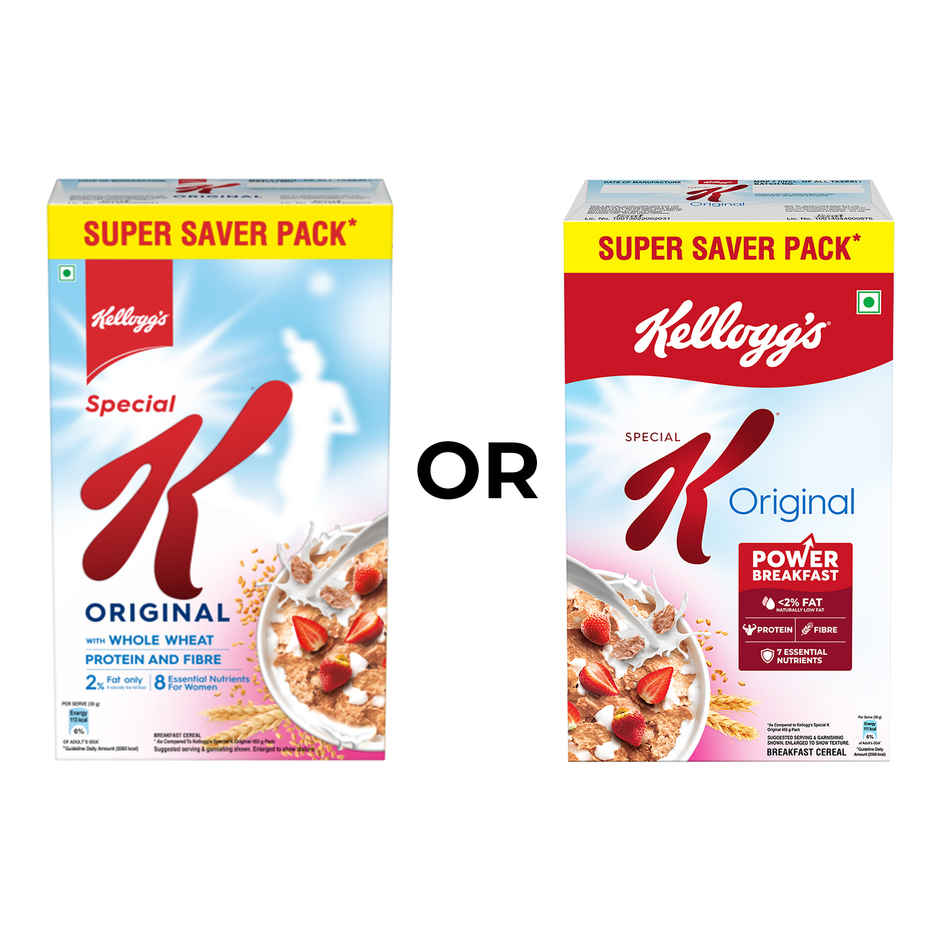 Kellogg's Original Special K | Less Than 2% Fat | 37% Less Sugar | Source Of Protein & Fibre
