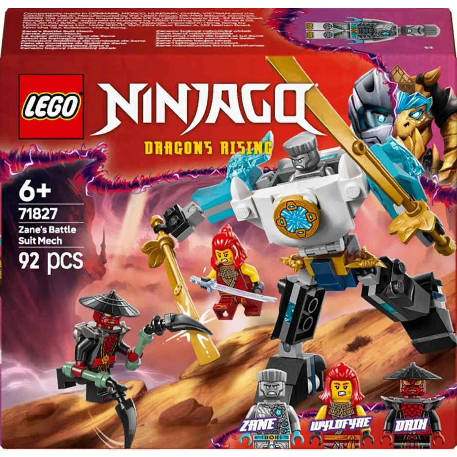 LEGO NINJAGO Zaneos Battle Suit Mech Pretend Play Toy Set 71827 Building Blocks Toys