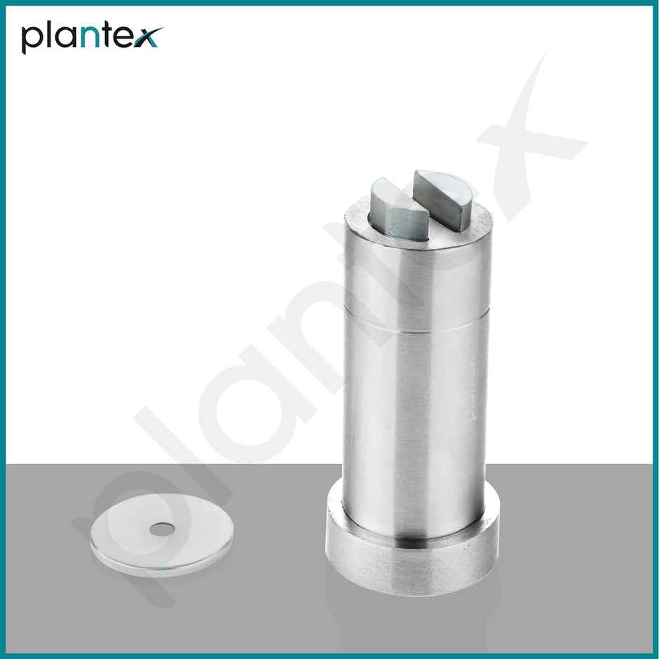 Plantex SS Wall-Mounted Magnetic Door Stopper (Matt, Pack of 1)