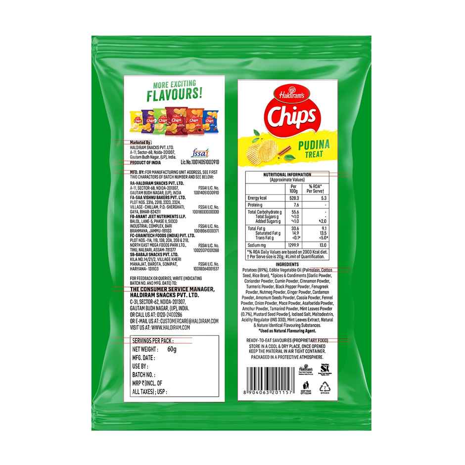 Haldiram's Chips Pudina Treat | Crisp & Refreshing
