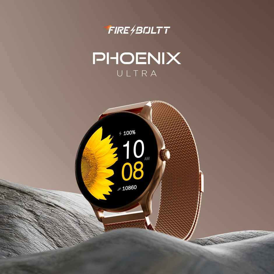 Fire-Boltt Phoenix Ultra | 1.39" Display | BT Calling | Women's Edition - Gold
