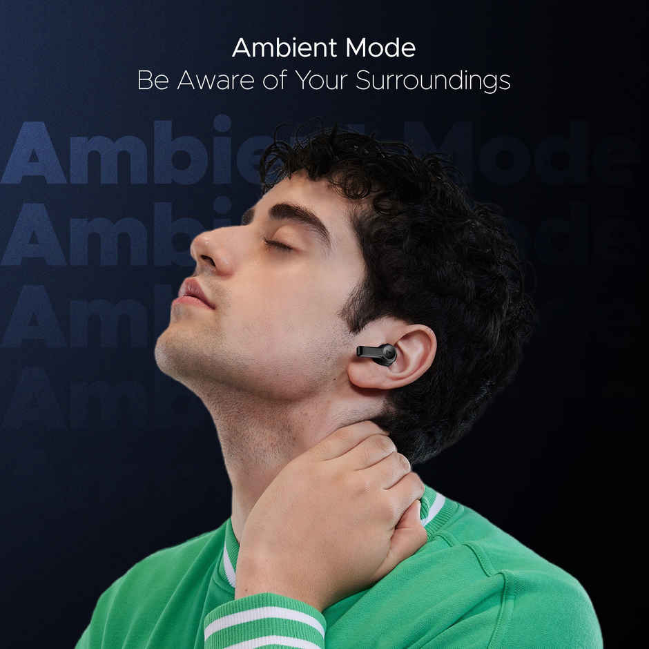 boAt Nirvana Lucid TWS Earbuds w/ 32 dB ANC, Multi-Point Connectivity, in-Ear Detection, 60HRS Playback, Hearables App, 4 Mics ENx, IPX5 TWS Ear Buds - Gunmetal Black