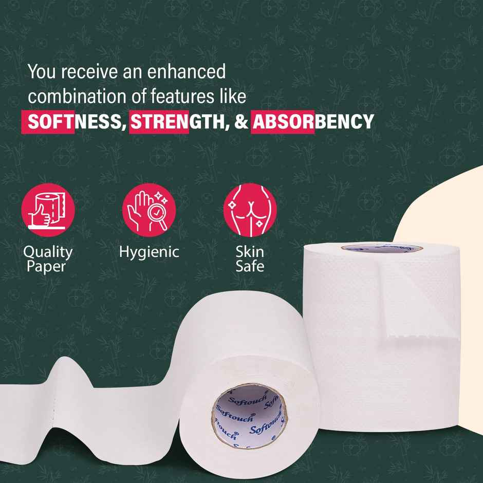 Softouch 3 Ply Toilet Paper Tissue Roll Pack Of 6