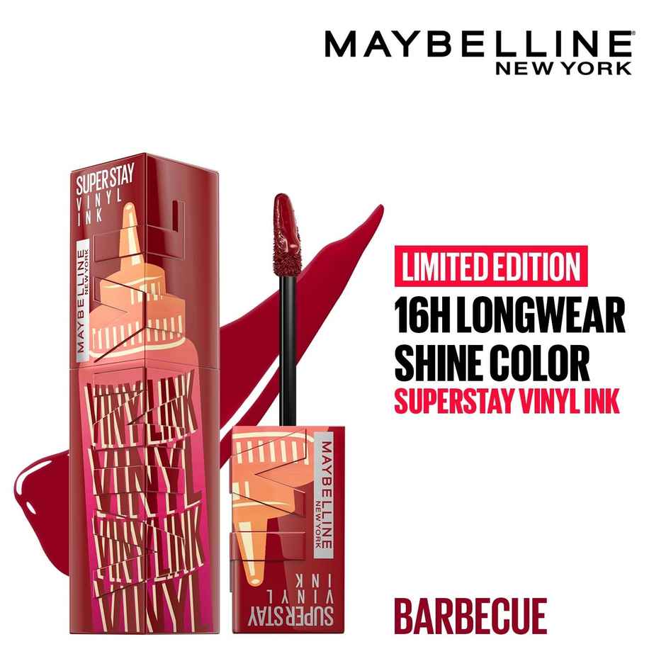 Maybelline Superstay Vinyl Ink - Longwear Shine Lip Color, Barbecue