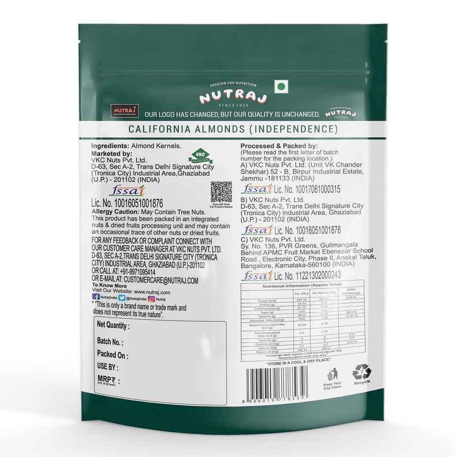 Nutraj Anymany California Almonds (Independence)