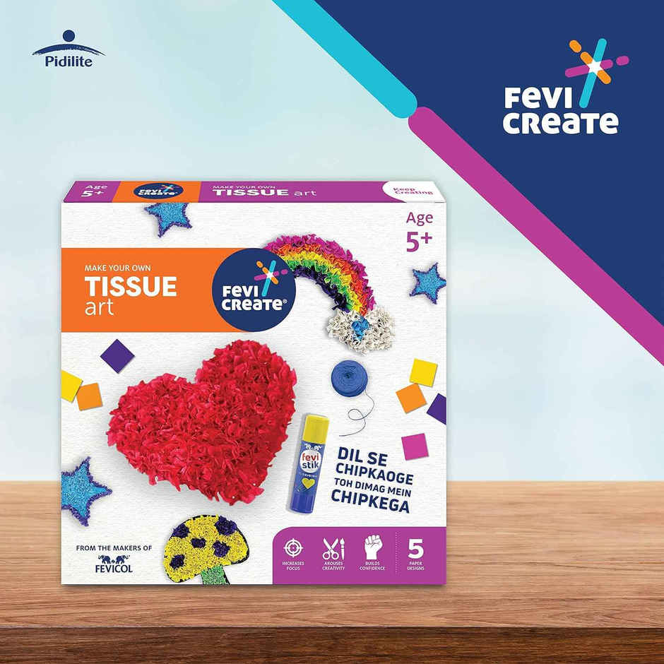 Fevicreate Tissue Art Kit 5 Exciting Templates Art & Craft Diy Kit