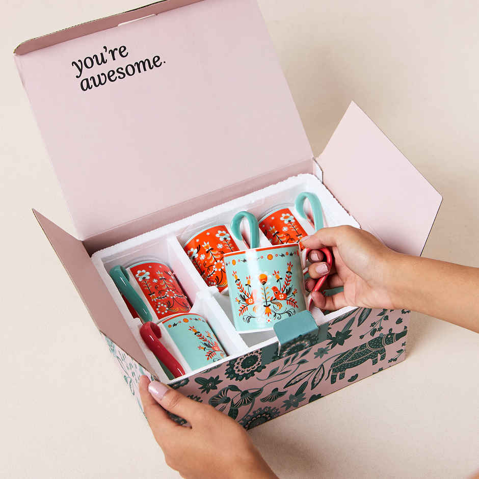 Chumbak Valley Bloom Tea Mugs Set