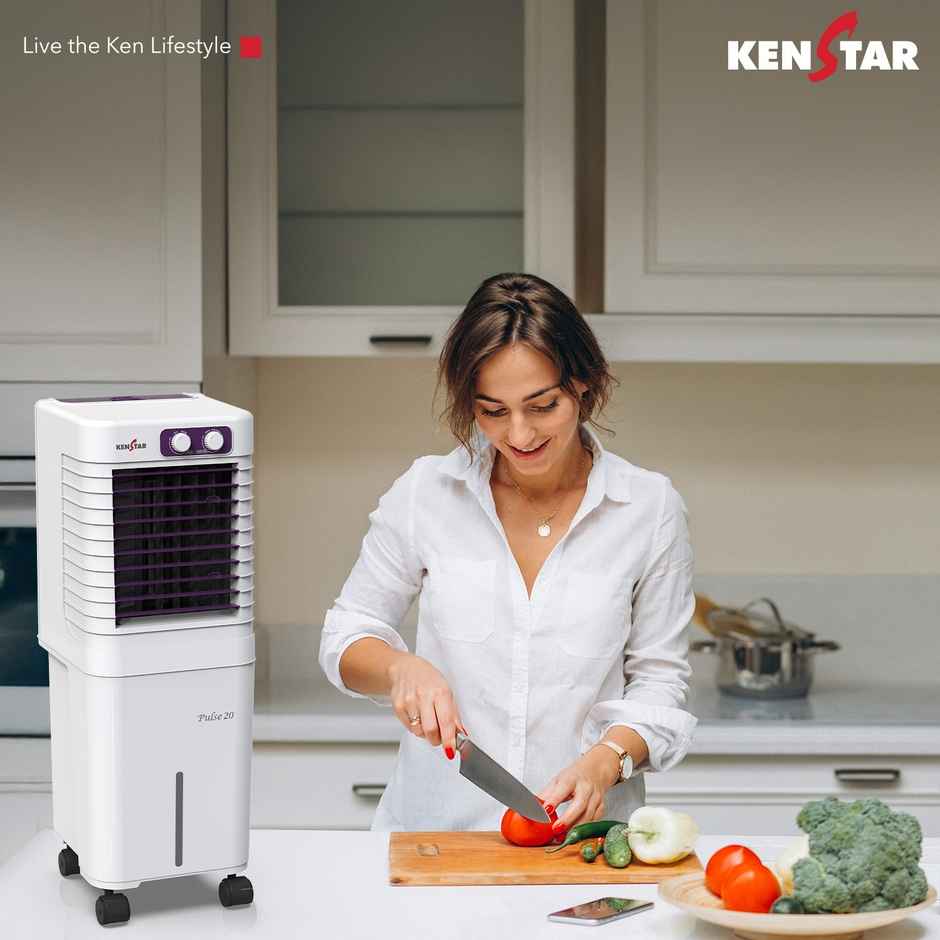 Kenstar Pulse HC 20 Table Top Air Cooler With Honeycomb Cooling And Ice Chamber | 20 L