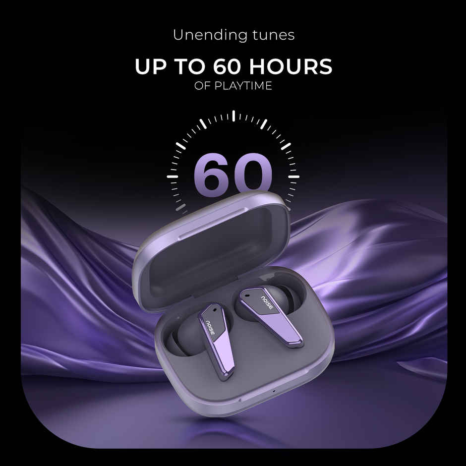 Noise Buds N1 Pro 30dB ANC 60H Battery Dual Pairing Instacharge TWS Earbuds | Chrome Purple