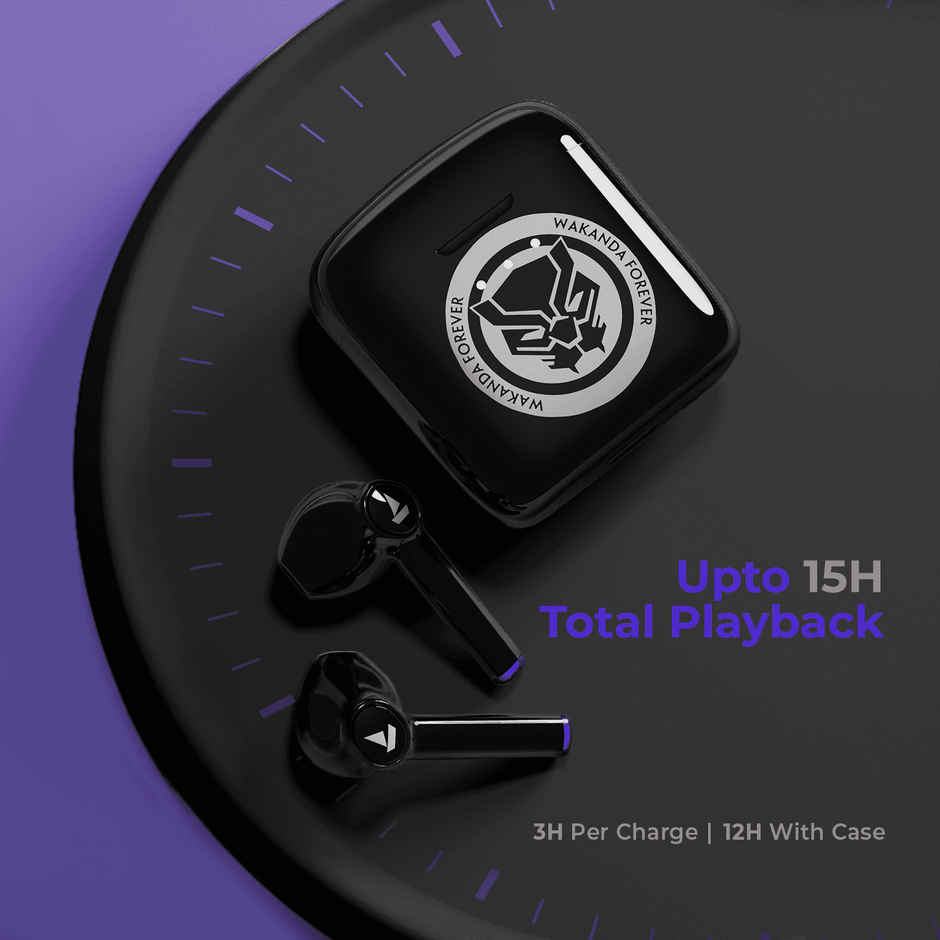 boAt Airdopes 131 TWS Earbuds with mic, 60 Hrs Playtime, ASAP Charge, 13mm Drivers & BT v5.1 - King's Black
