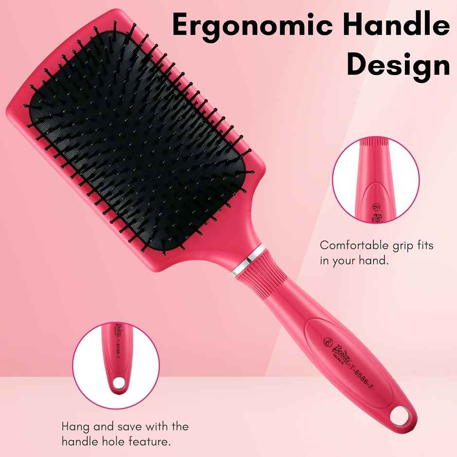 Beaute Secrets Large Paddle Hair Brush Detangles Reduces Frizz Adds Shine for All Hair Types
