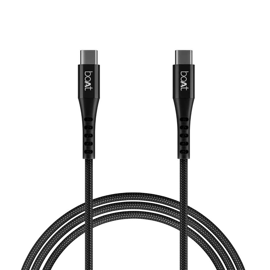 boAt Type-C Cable w/ 100W/5A Fast Charging & 10Gbps Data Transmission - Type-C C600 (Black)