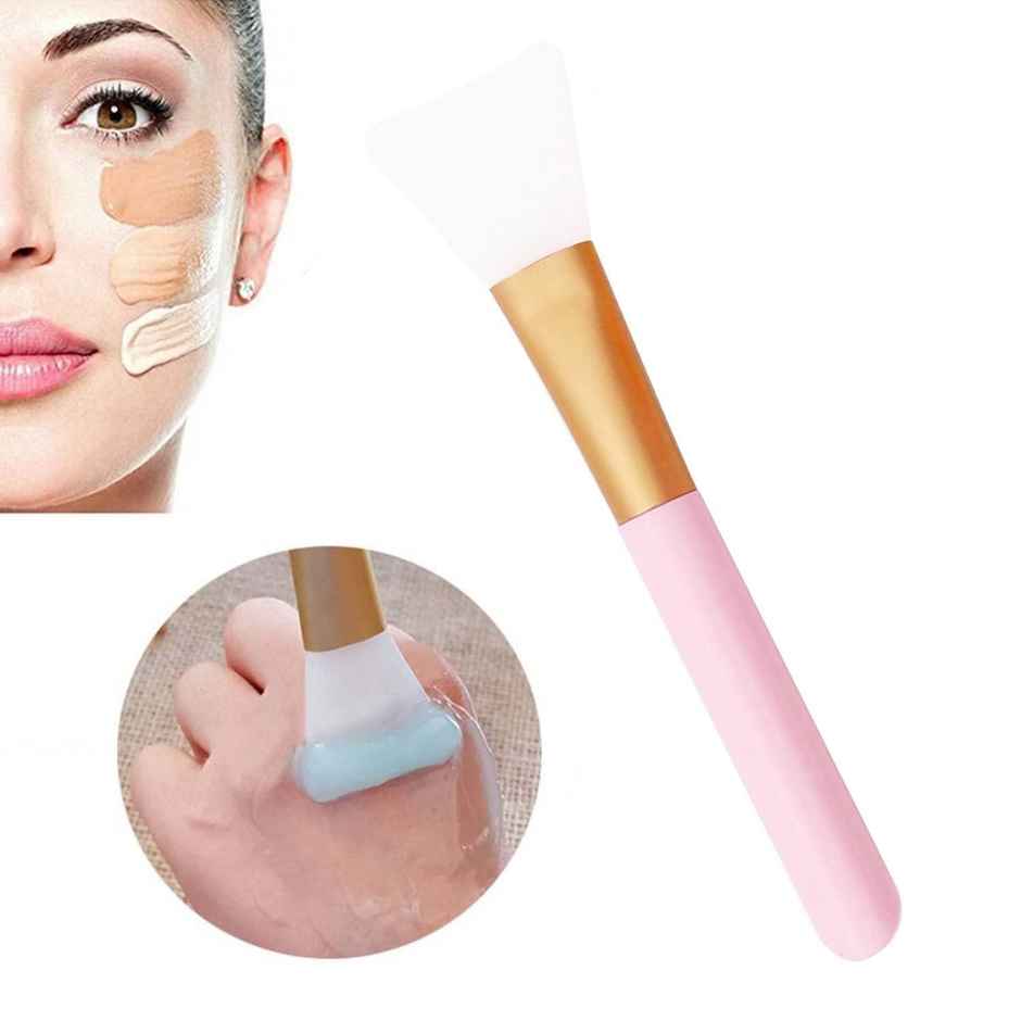 Bronson Professional Soft Hairless Silicone Mud Face Pack Brush Applicator (Color May Vary)