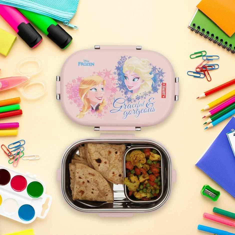 Jaypee Topsteel Stainless Steel Insulated Lunch Box for School Kids | Pink, 600ml