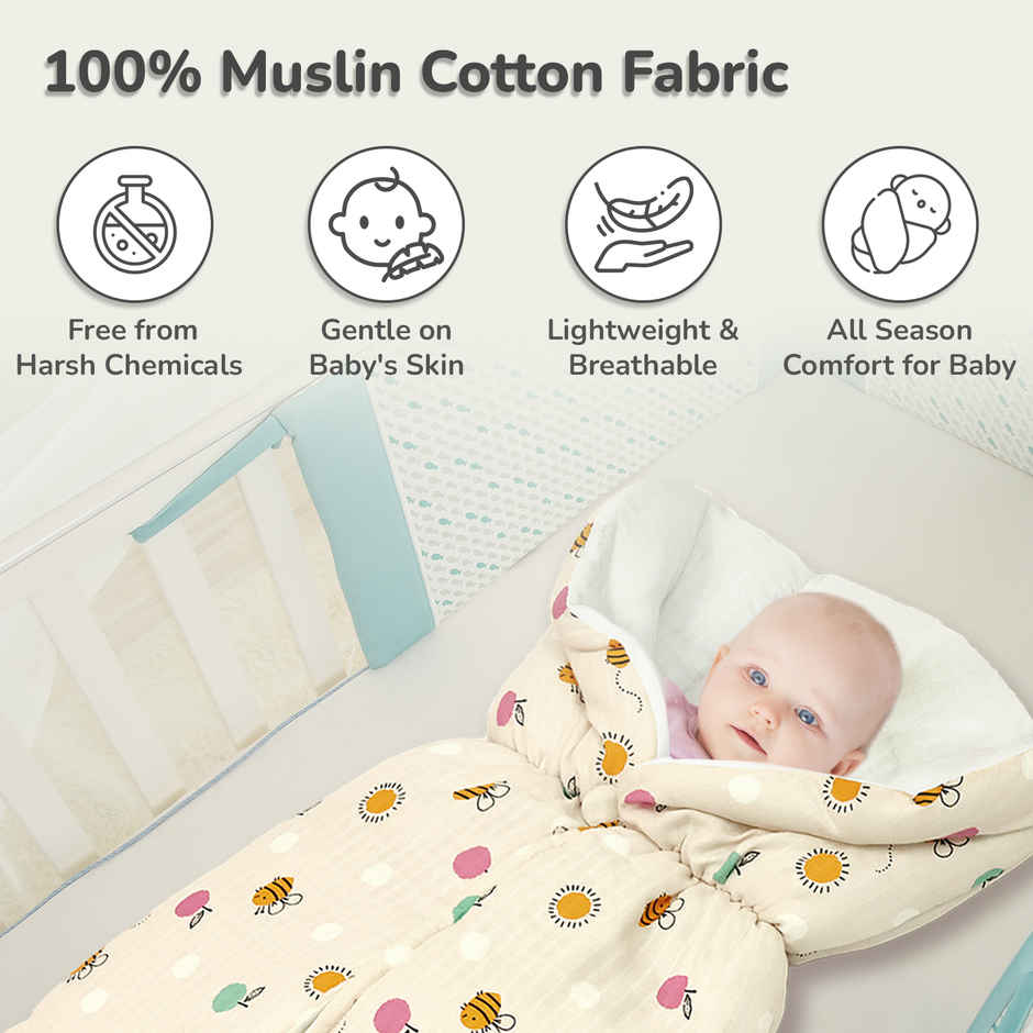 R for Rabbit Snuggy Bliss 100 Muslin Cotton Baby Bedding