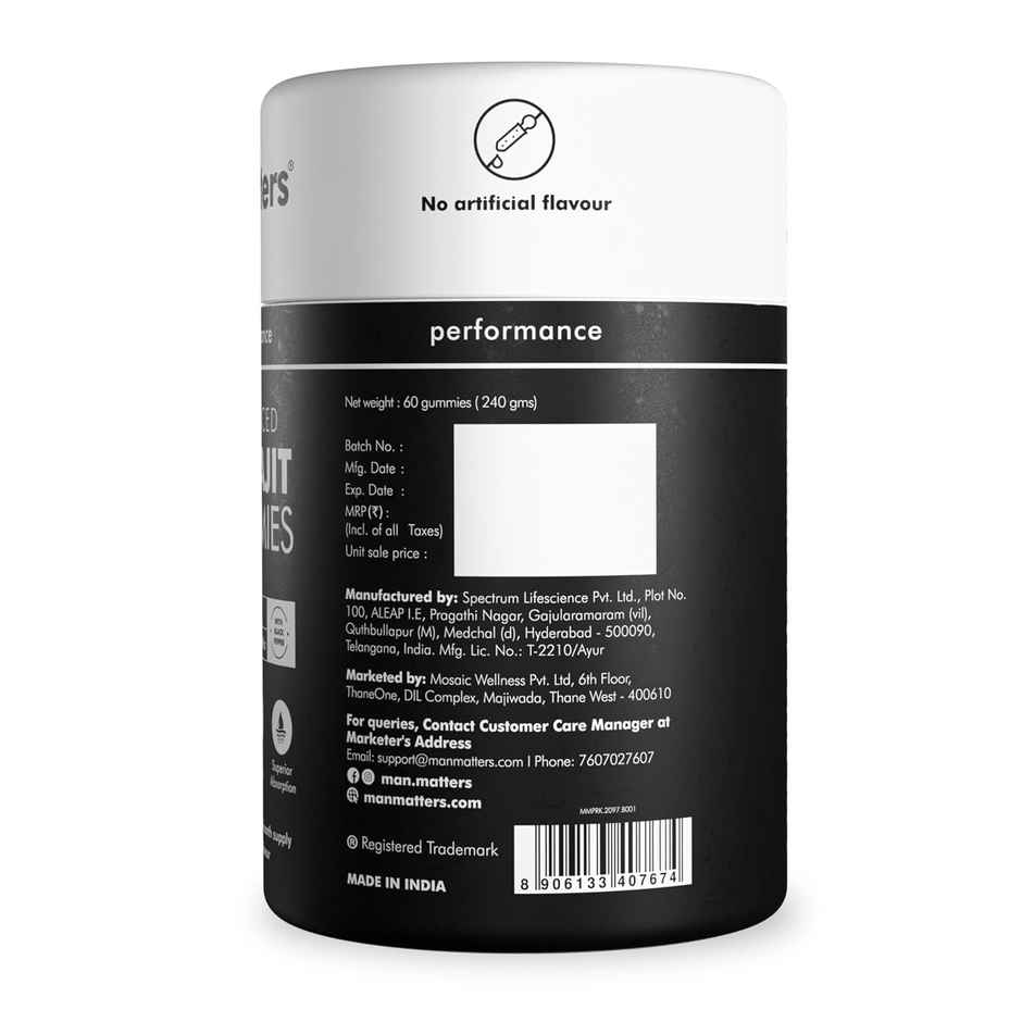 Man Matters Pure Himalayan Shilajit Gummies Advanced | Boosts Stamina & Energy levels