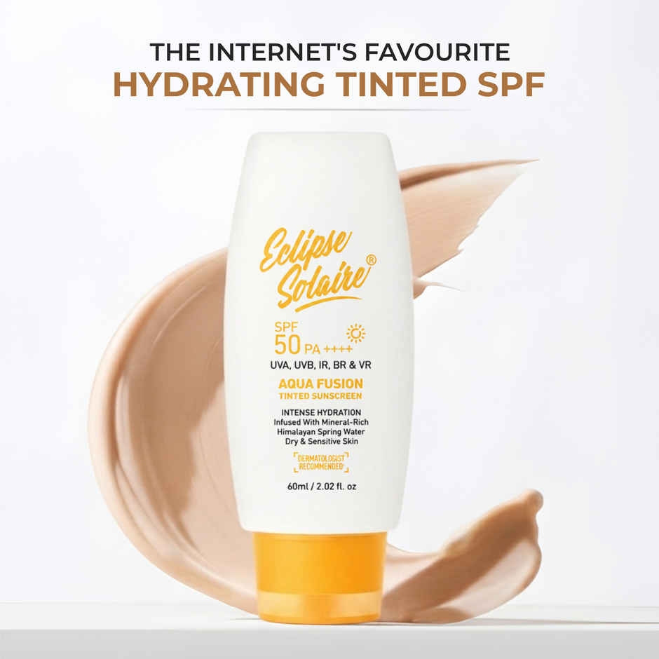Eclipse Solaire Aqua Fusion Sunscreen | SPF 50 PA++++ | With Himalayan Spring Water | Non-Greasy
