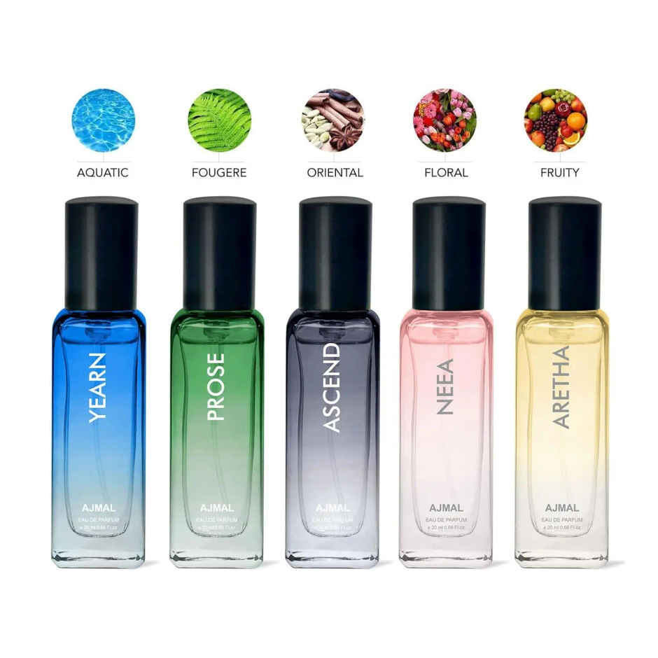 Ajmal Discovery Perfume Gift Set | 5 Premium Eau De Parfum Fragrances | Gift set for Men