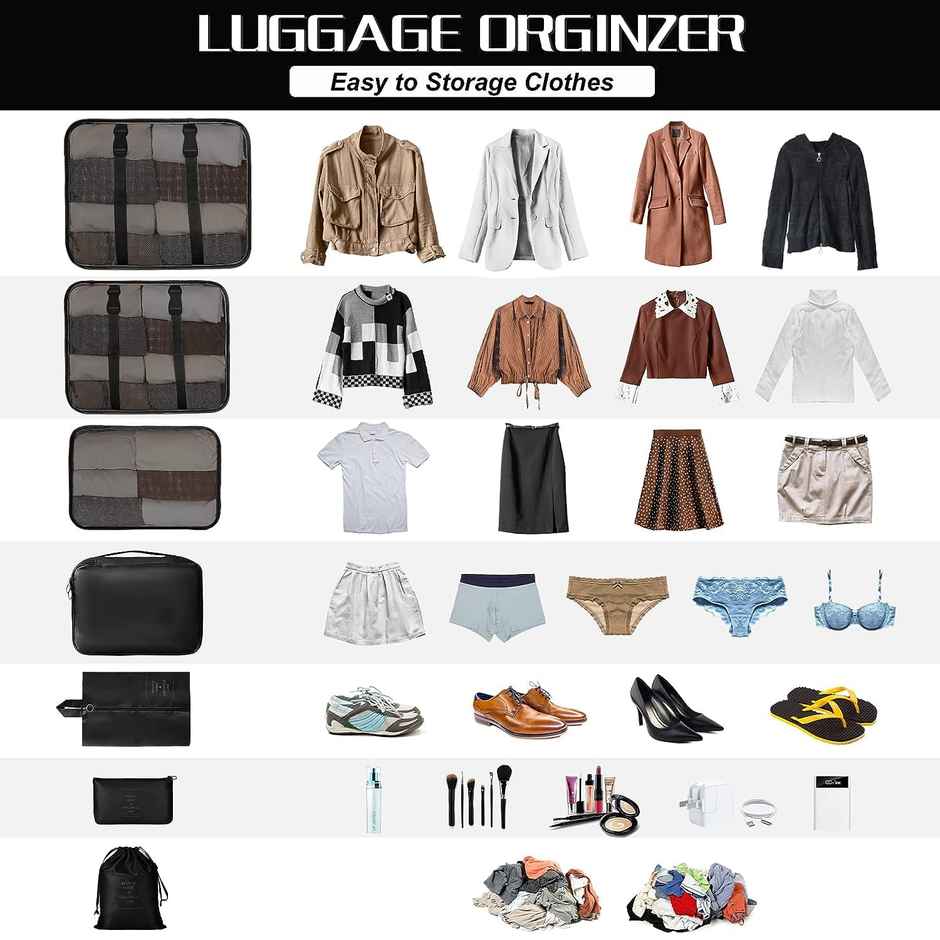 Perpetual Travel Organizer 7 in 1 | Black