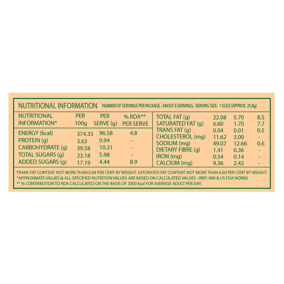 Elite Veg Dates Pudding Sliced Cake