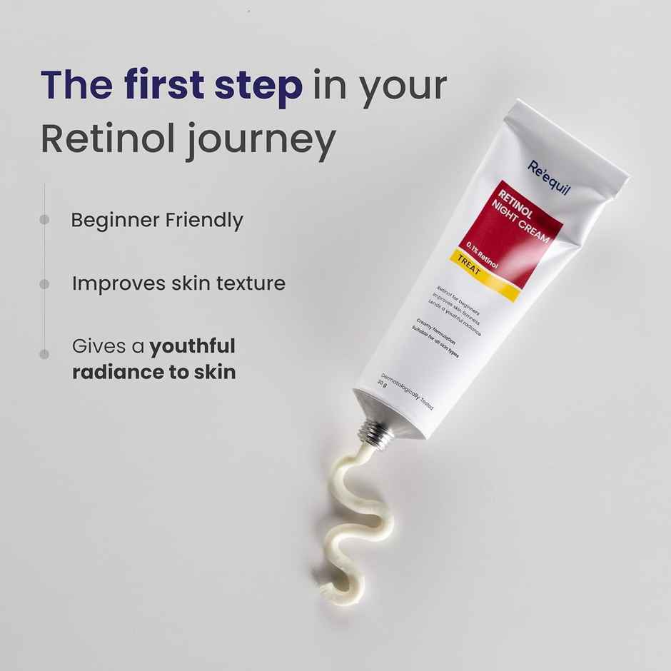Re'Equil 0.1% Retinol Night Cream For Wrinkles & Skin Tightening