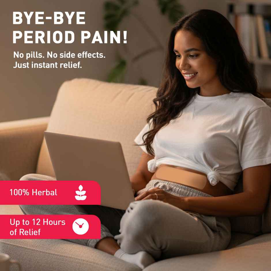 Sirona Regular Flow Tampons | Organic Cotton Core | Ultra-High Absorbency | Leak-Proof Protection (20pc) & Sirona Herbal Period Pain Relief Patches| Relief From Menstrual Cramps | Cool Patches (5pc) Combo