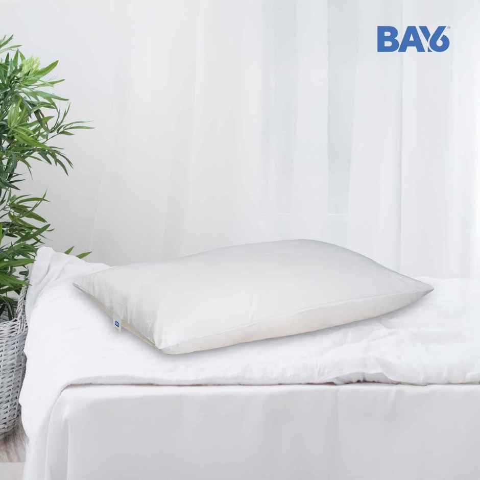 BAY6 Polyfill Fiber Pillow - White, Standard Size | 60 x 40 cm, Pack Of 1