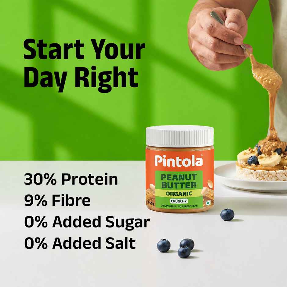 Pintola Organic Unsweetened Peanut Butter Crunchy